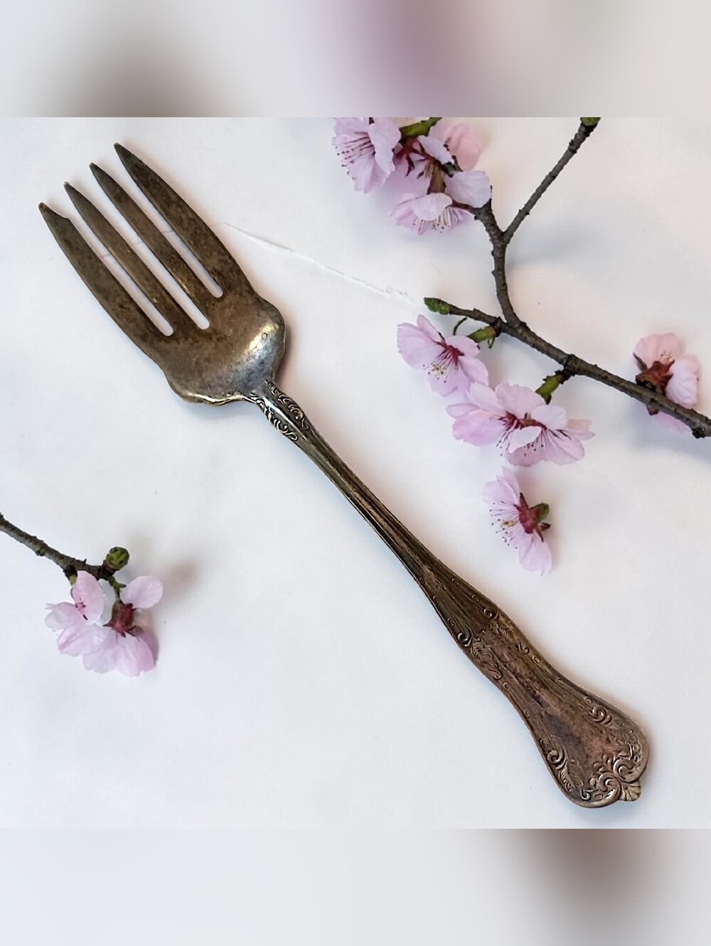National Silver Co QUEEN ELIZABETH Pattern SilverPlate Meat Serving Fork Antique